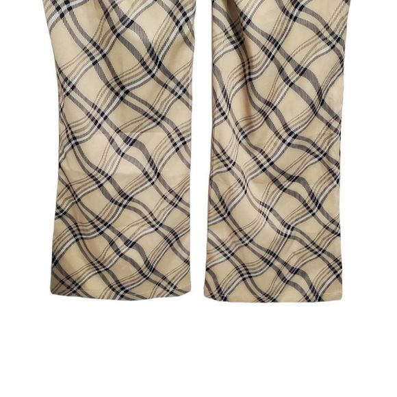 NWT Cider Designer Inspired Tan Plaid High Rise Pants - Picture 3 of 5